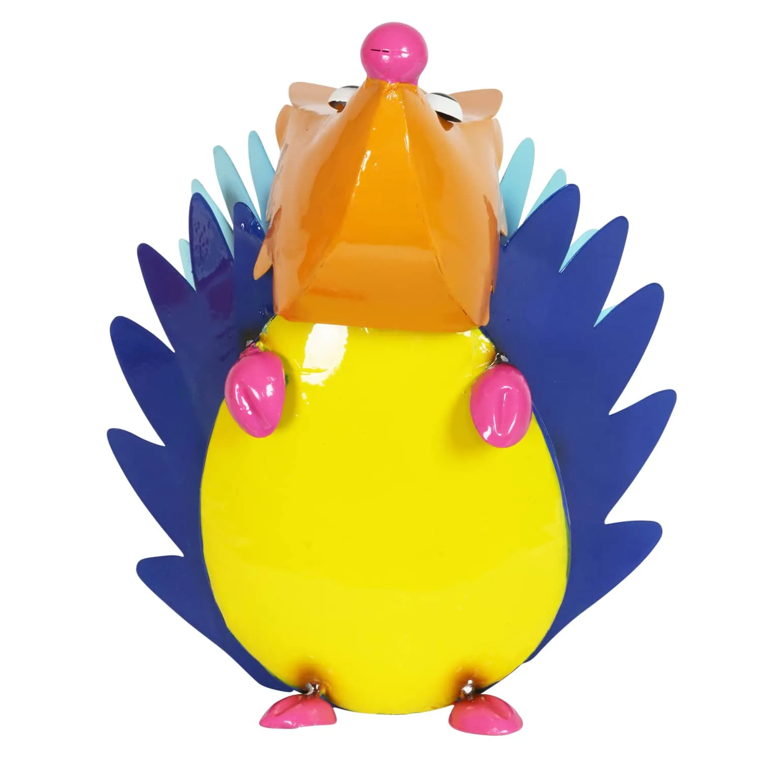Colorful Metal Hedgehog Statuary, 8 Inch