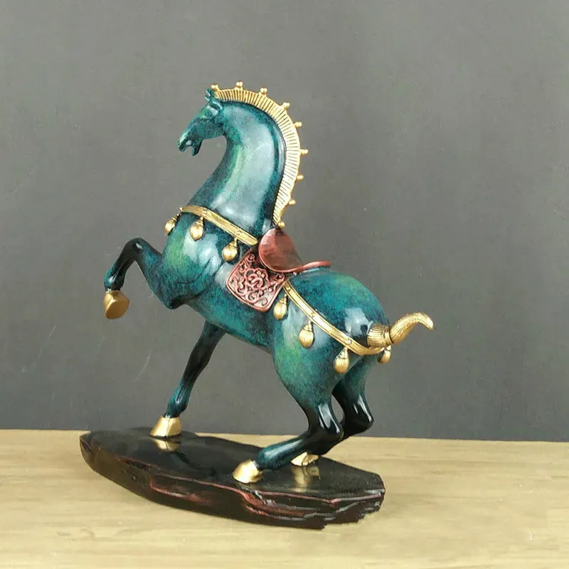 European War Horse Statue Viking Home Decor