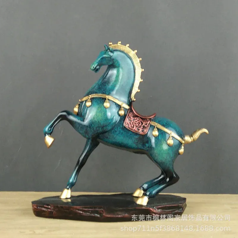 European War Horse Statue Viking Home Decor