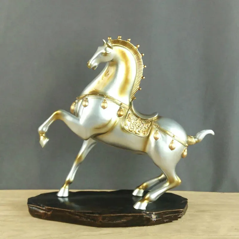 European War Horse Statue Viking Home Decor