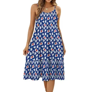 Happy Hands Suspender Sleeveless Dress