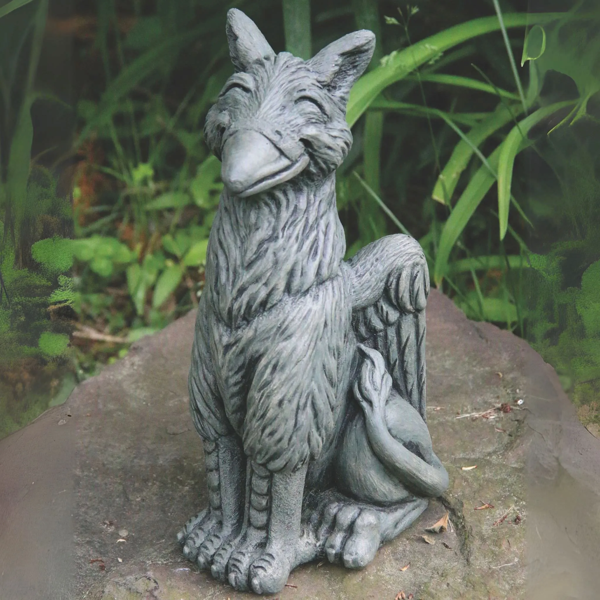 Lil Griffin "Chirp" Concrete Garden Statue - Massarellis #5119