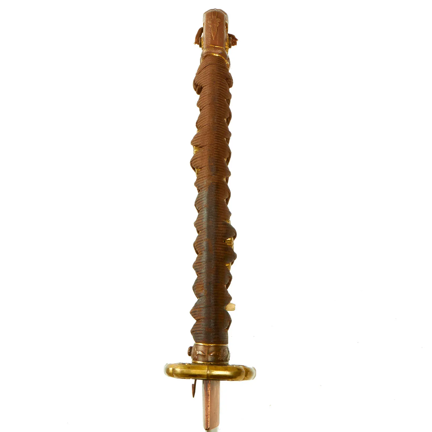 Original Japanese WWII Army Officer Type 98 Shin-Gunto Katana Sword by ICHIHARA NAGAMITSU with Scabbard & Family Crest