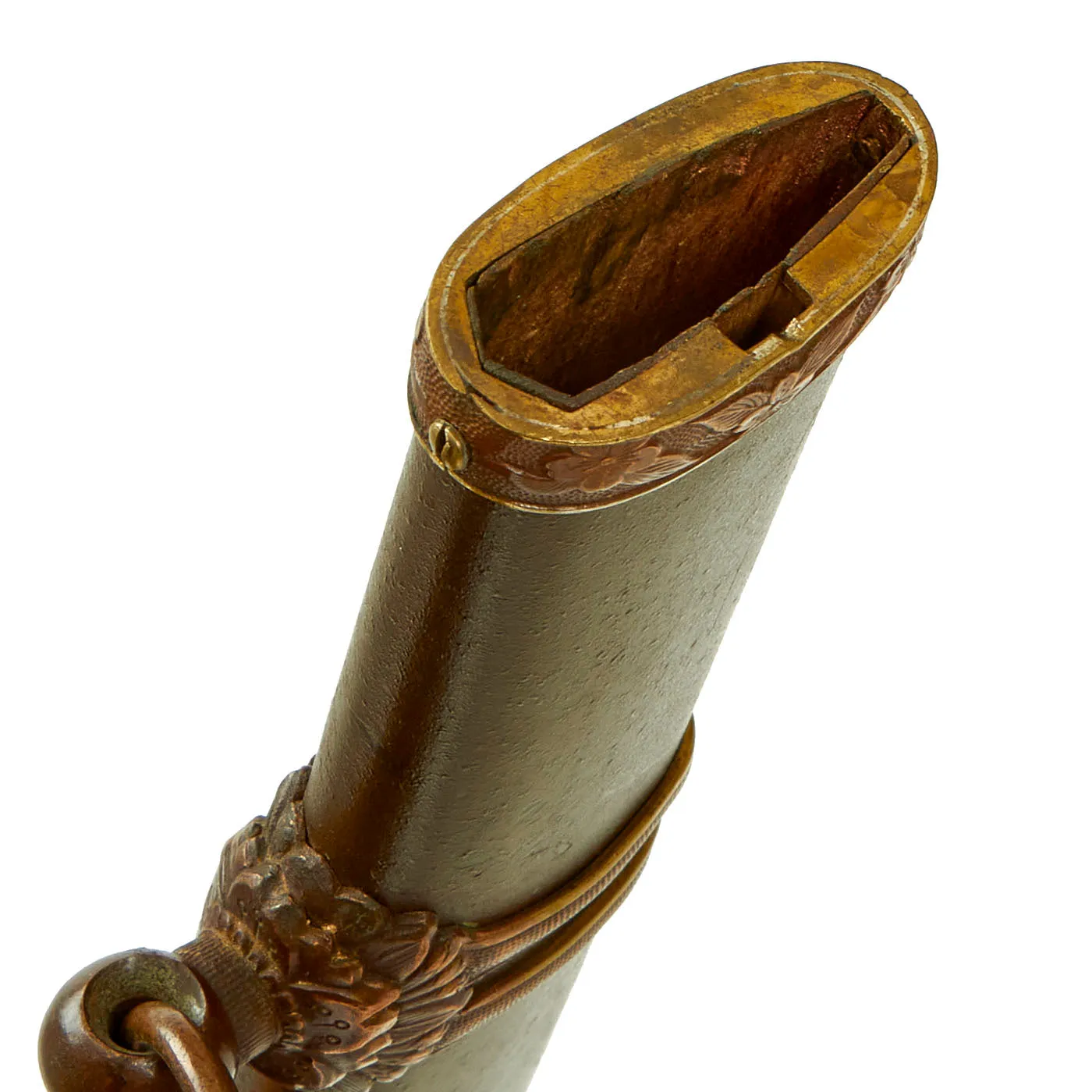 Original Japanese WWII Army Officer Type 98 Shin-Gunto Katana Sword by ICHIHARA NAGAMITSU with Scabbard & Family Crest