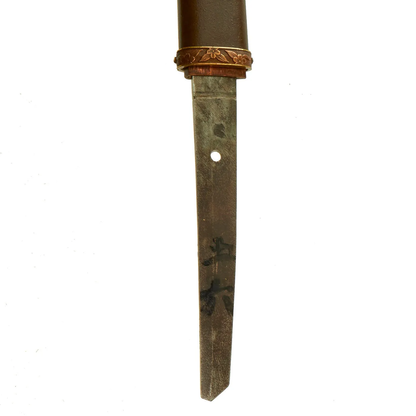 Original Japanese WWII Army Officer Type 98 Shin-Gunto Katana Sword by ICHIHARA NAGAMITSU with Scabbard & Family Crest