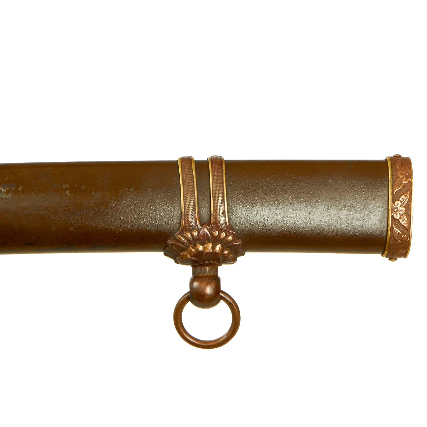 Original Japanese WWII Army Officer Type 98 Shin-Gunto Katana Sword by ICHIHARA NAGAMITSU with Scabbard & Family Crest