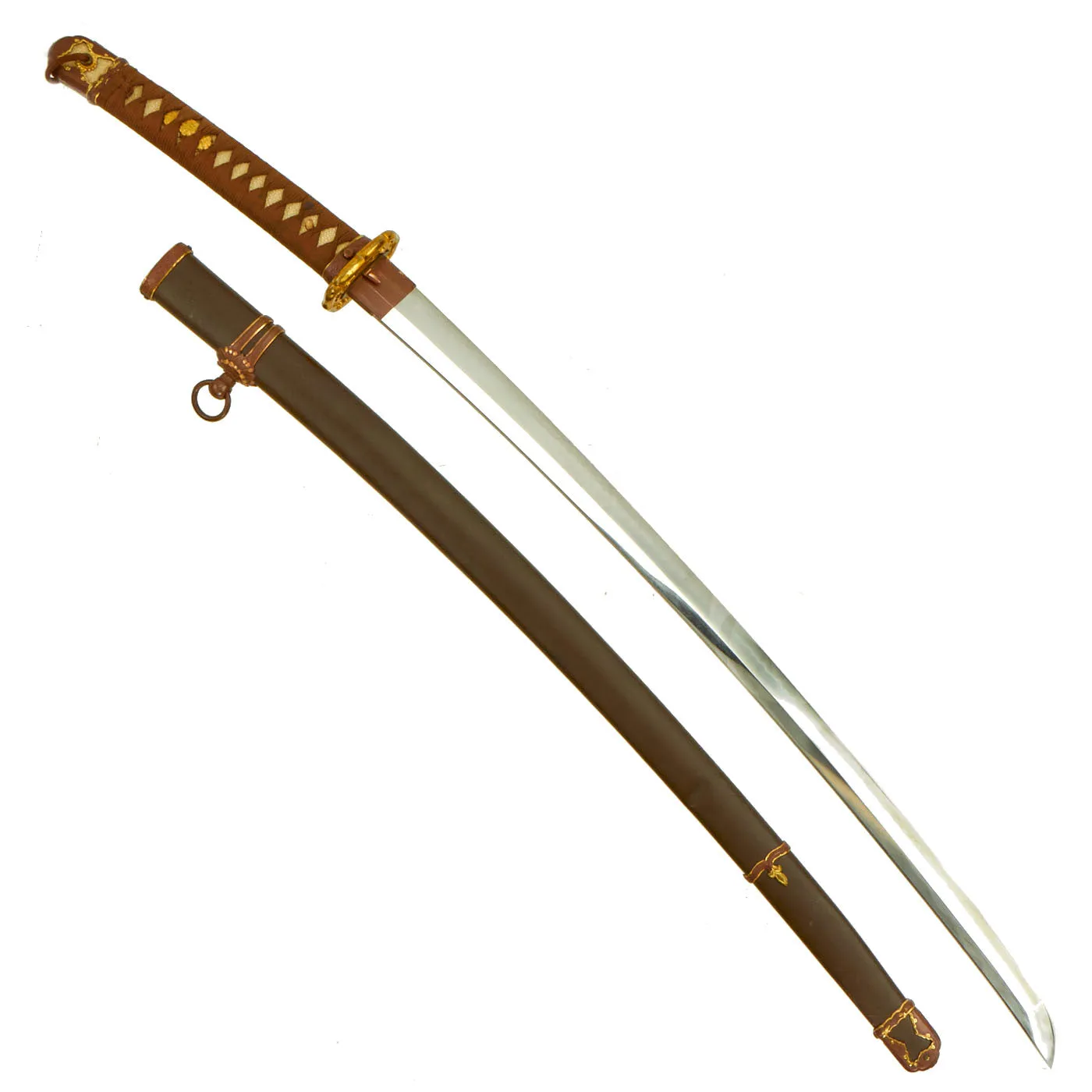 Original Unissued WWII Japanese Army Officer Type 98 Shin-Gunto Katana Sword by ICHIHARA NAGAMITSU with Scabbard