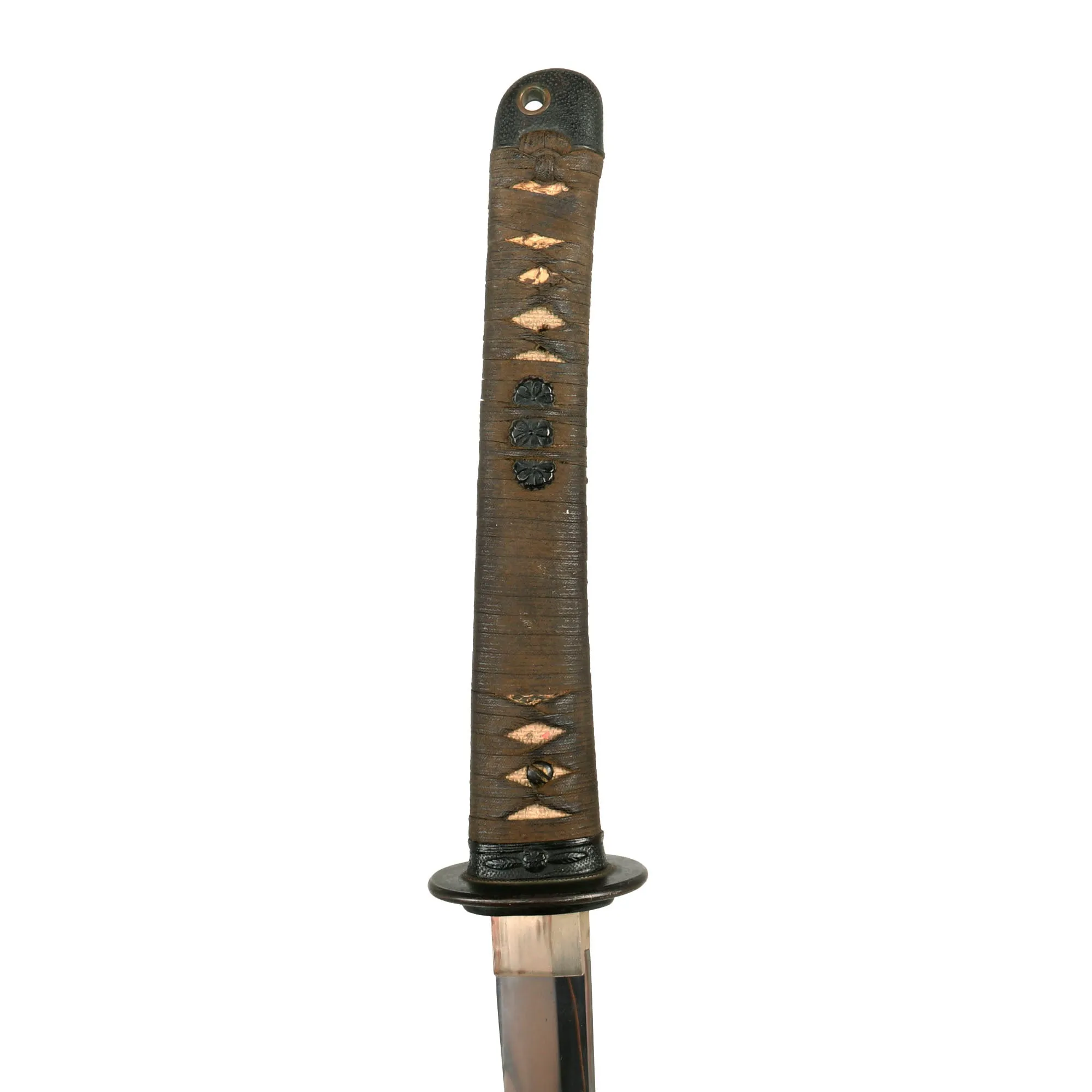 Original WWII Japanese RJT Rinji Seikishi Shin-Gunto Handmade Katana Sword by ICHIHARA NAGAMITSU with Custom Unfinished Wood Scabbard