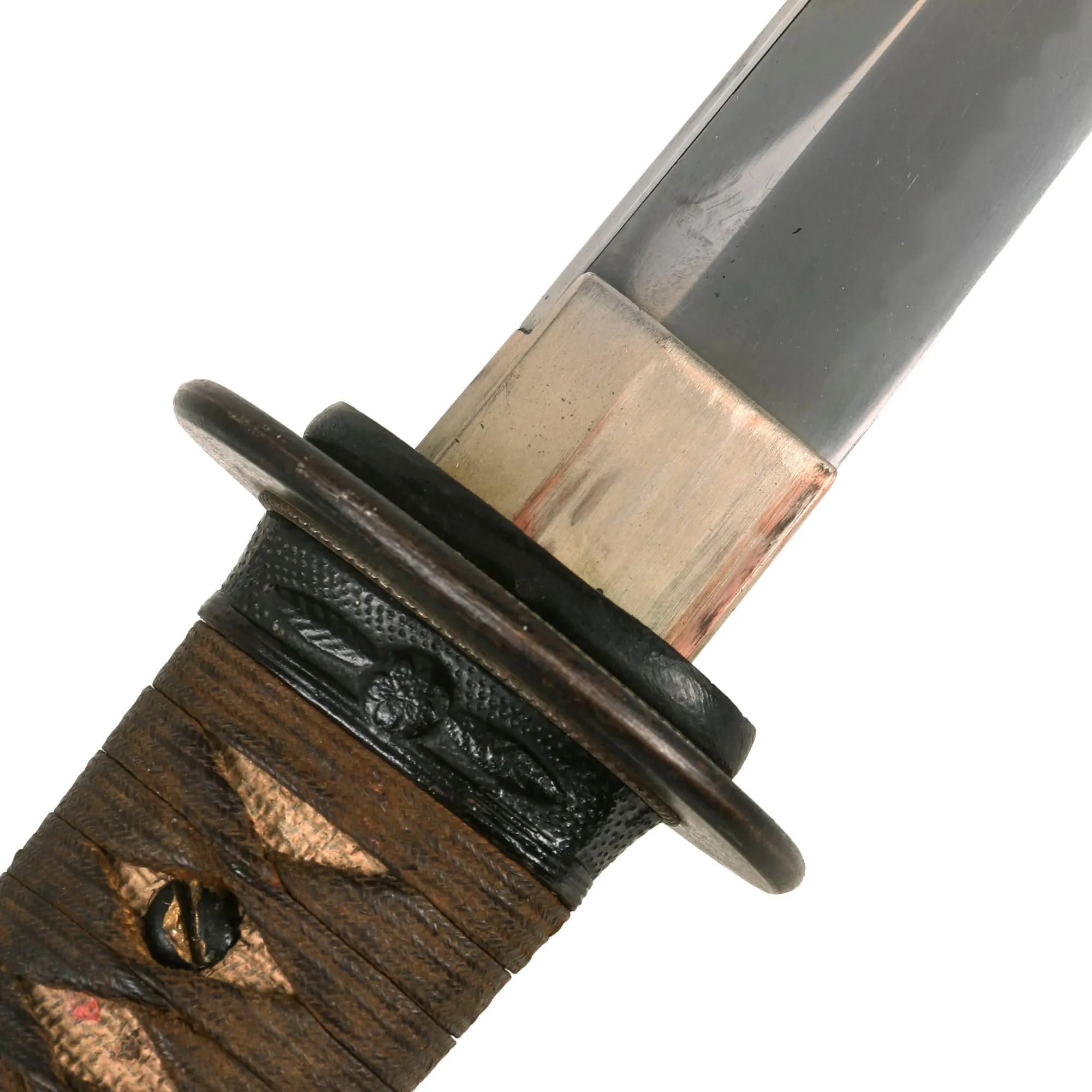 Original WWII Japanese RJT Rinji Seikishi Shin-Gunto Handmade Katana Sword by ICHIHARA NAGAMITSU with Custom Unfinished Wood Scabbard