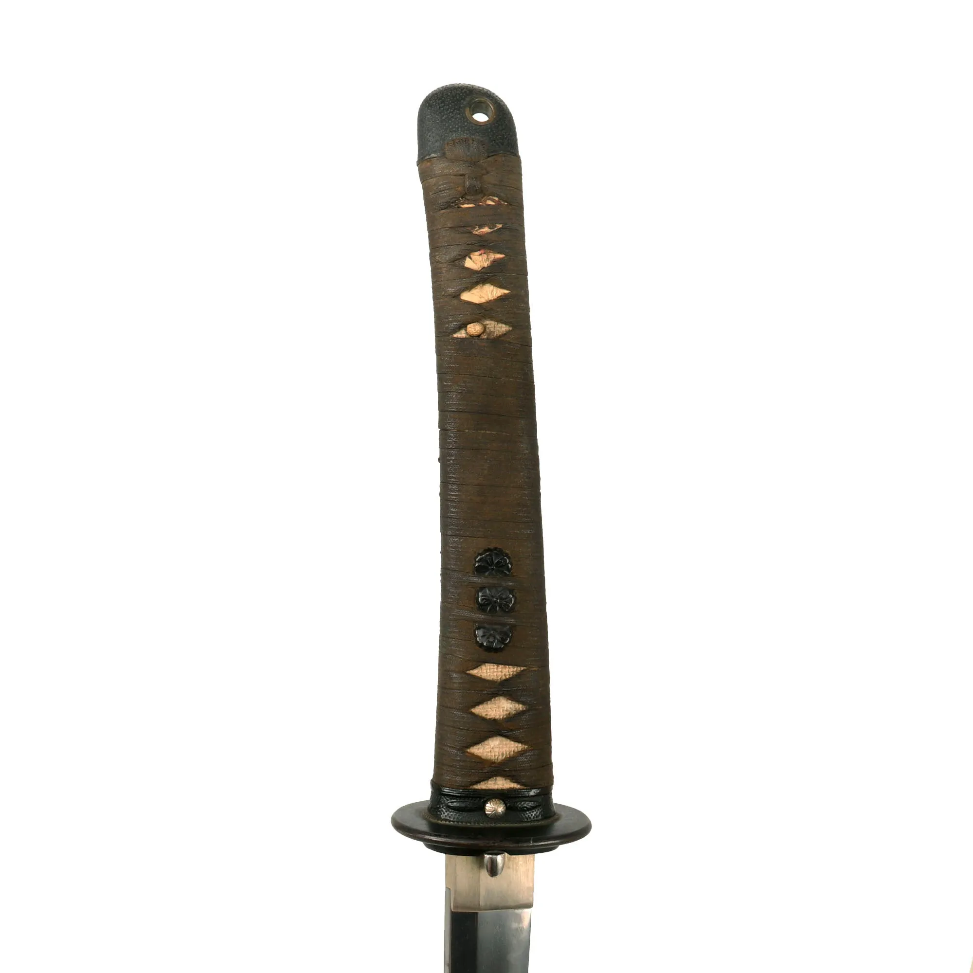 Original WWII Japanese RJT Rinji Seikishi Shin-Gunto Handmade Katana Sword by ICHIHARA NAGAMITSU with Custom Unfinished Wood Scabbard