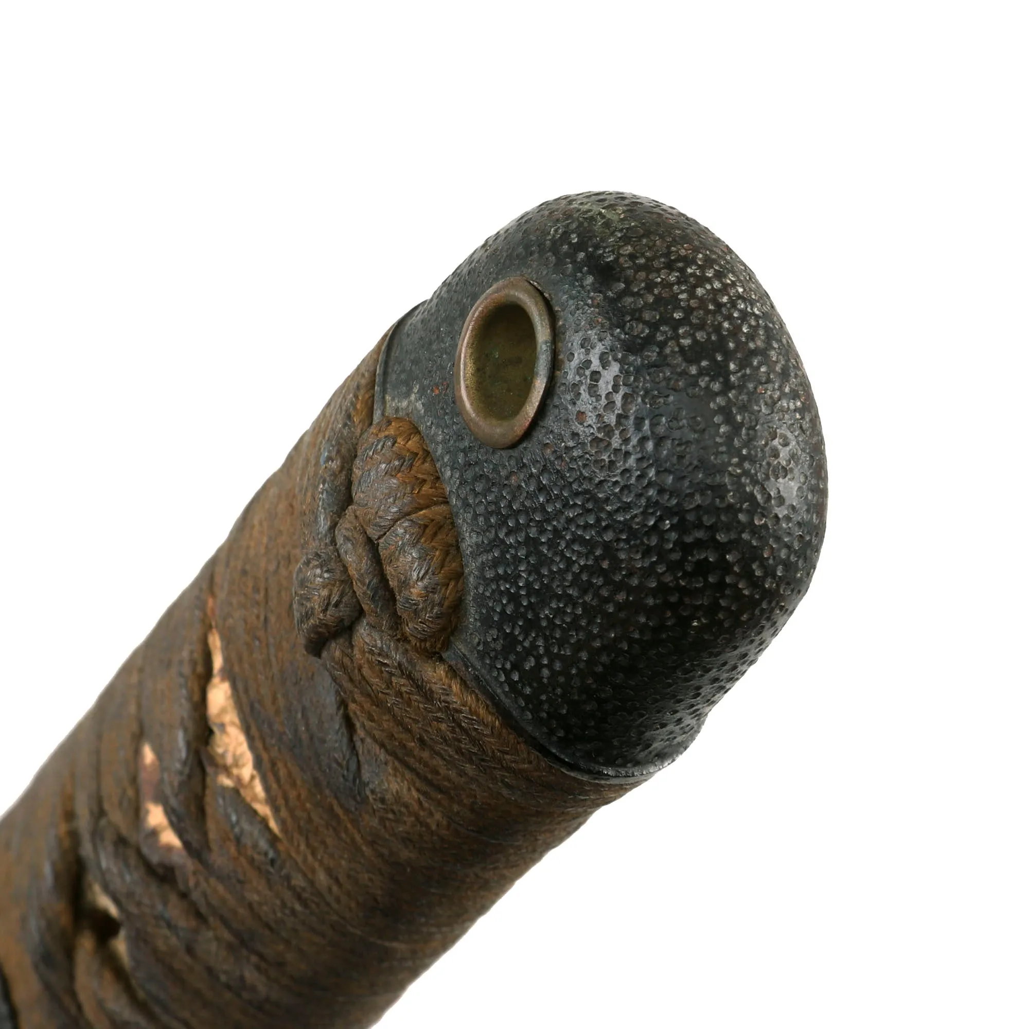 Original WWII Japanese RJT Rinji Seikishi Shin-Gunto Handmade Katana Sword by ICHIHARA NAGAMITSU with Custom Unfinished Wood Scabbard