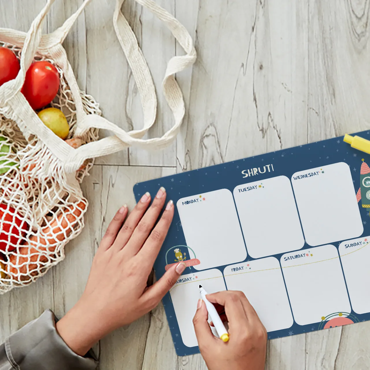 Personalised Meal / Weekly Planner - Space Explorer