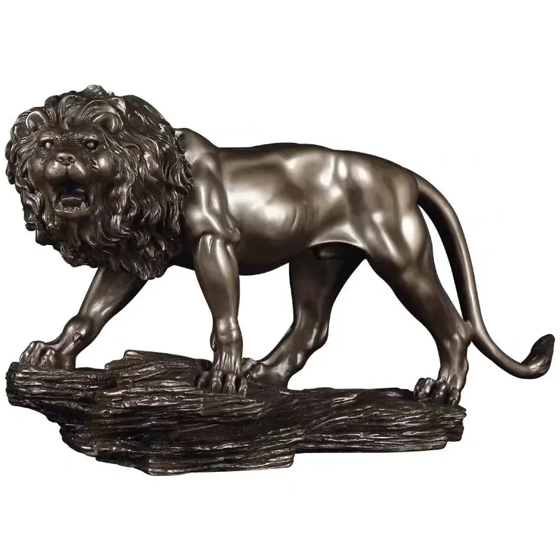 Resin Animal Statue Male Lion Craft Viking Home Decor