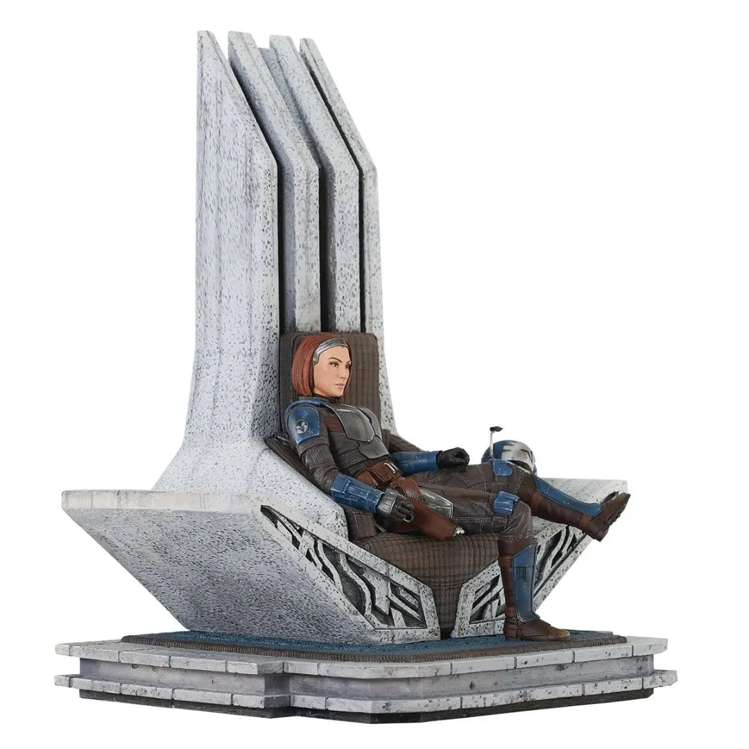 Star Wars Premier Collection Mandalorian Bo-Katan on Throne Statue by Diamond Gallery