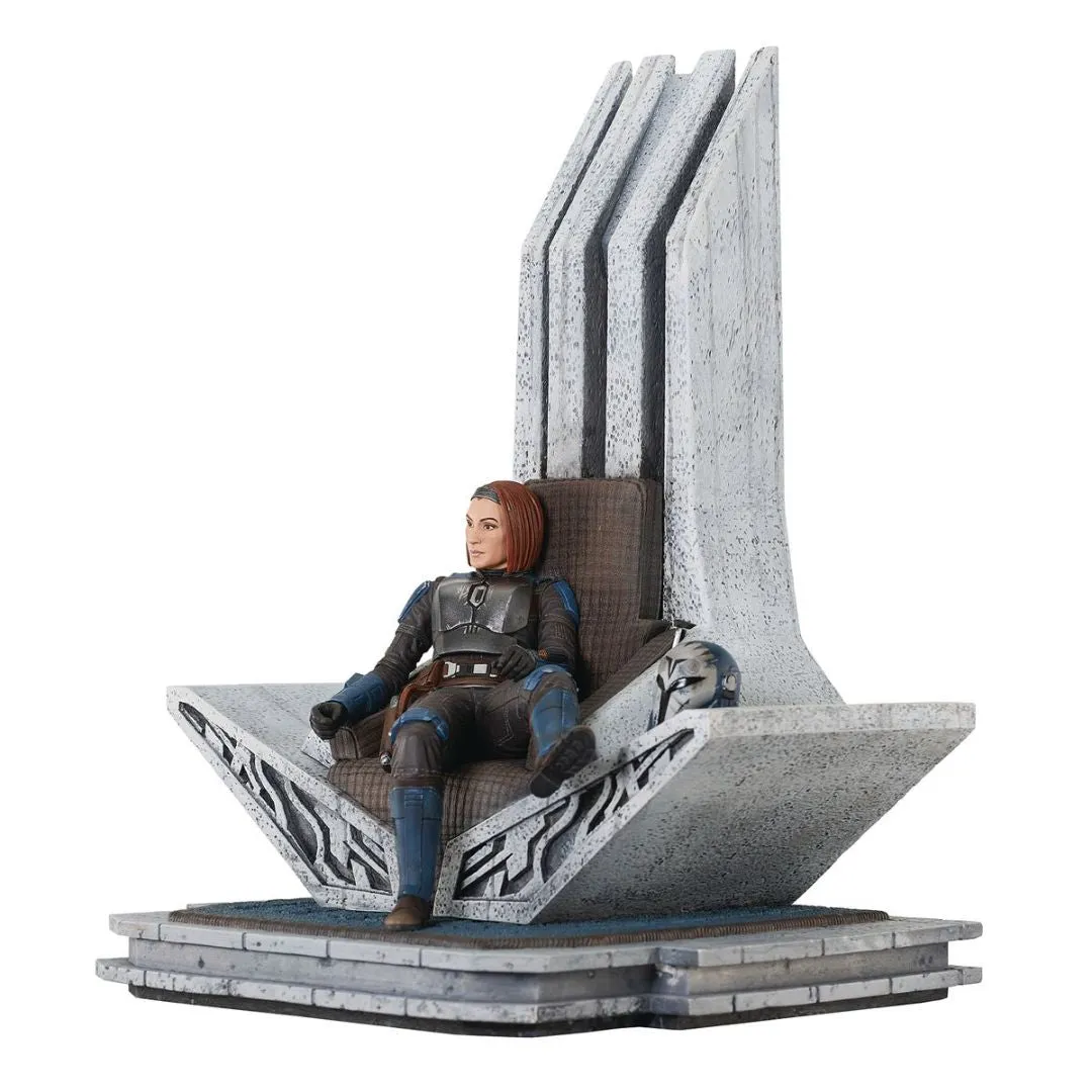 Star Wars Premier Collection Mandalorian Bo-Katan on Throne Statue by Diamond Gallery