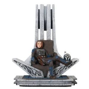Star Wars Premier Collection Mandalorian Bo-Katan on Throne Statue by Diamond Gallery