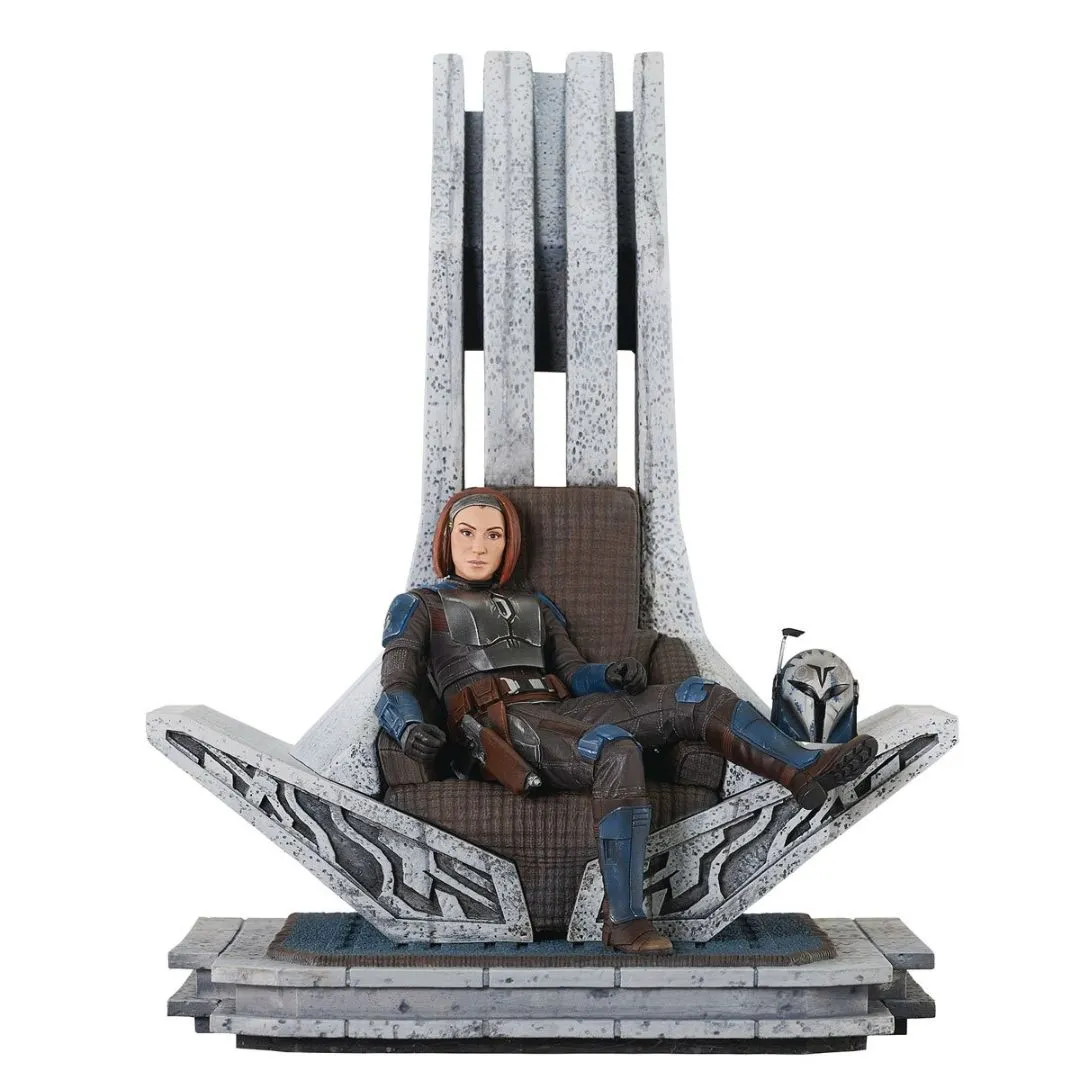 Star Wars Premier Collection Mandalorian Bo-Katan on Throne Statue by Diamond Gallery